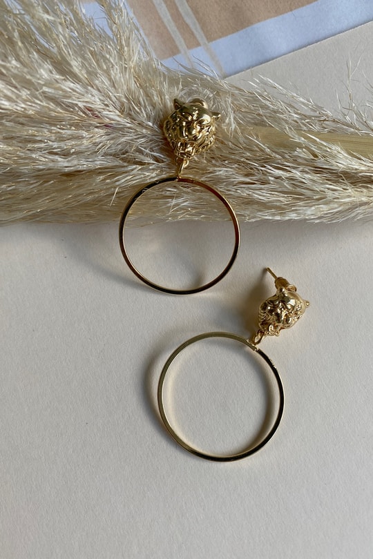 Tiger Circle Küpe Gold