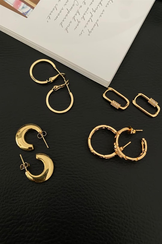 Tiny Halka Küpe Gold