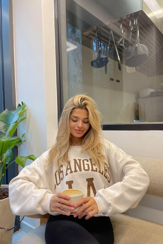Los Angeles Sweatshirt Bej Melanj