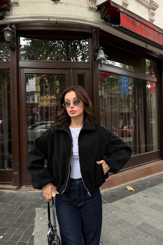 Bel Lastik Bomber Mont Siyah