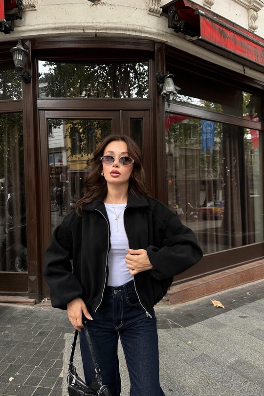Bel Lastik Bomber Mont Siyah