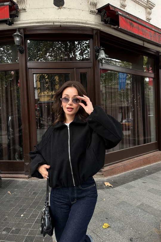 Bel Lastik Bomber Mont Siyah