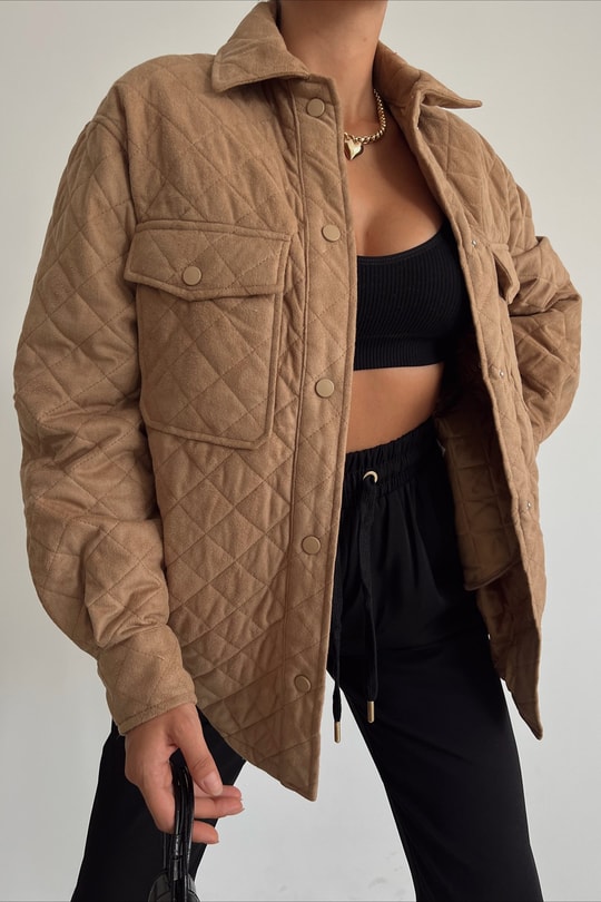 Kapitone Çıtçıtlı Mont Camel