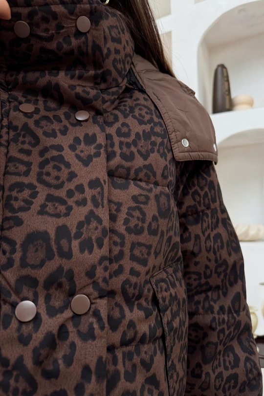 Kısa Leopar Şişme Mont LEOPAR DESEN