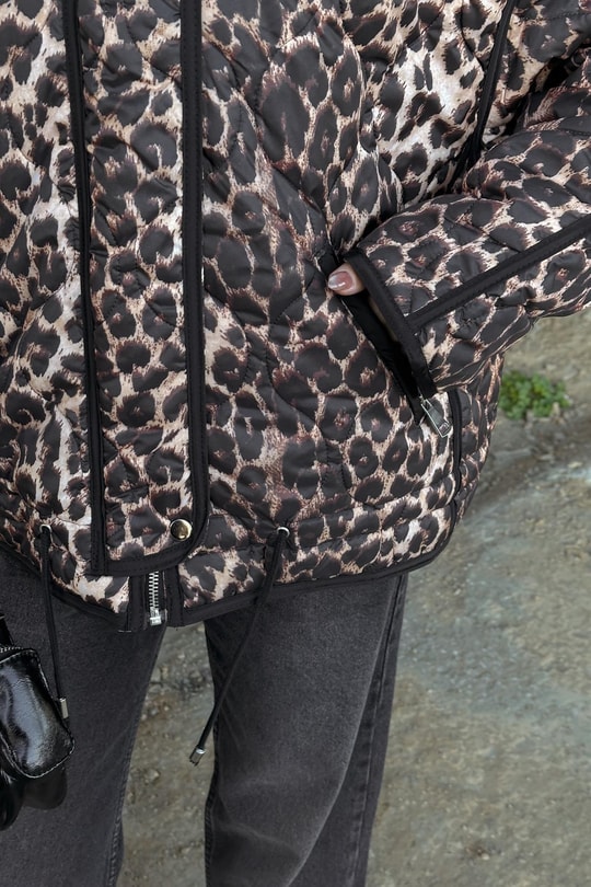 Leopar Puffer Mont Camel