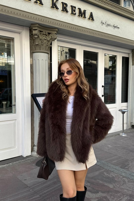 Luxury Suni Kürk Acı Kahve