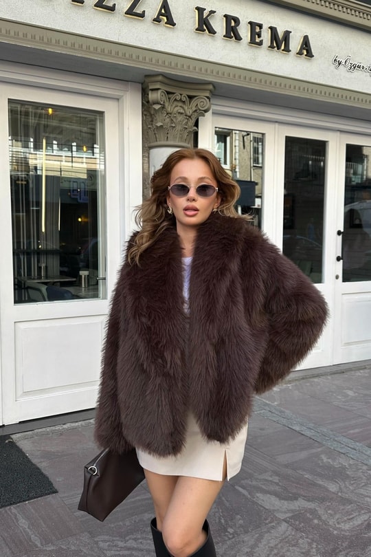Luxury Suni Kürk Acı Kahve