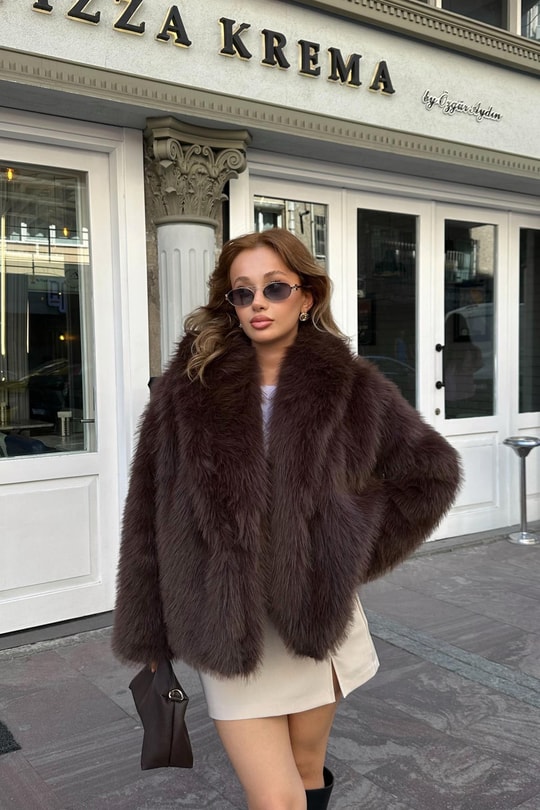 Luxury Suni Kürk Acı Kahve