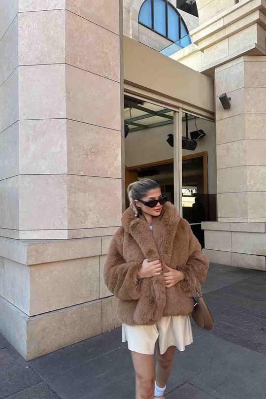 Luxury Suni Kürk Kahve