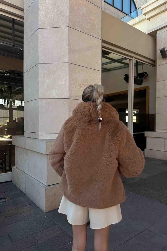 Luxury Suni Kürk Kahve