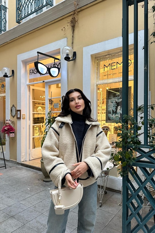 Trendy Puffer Mont Krem