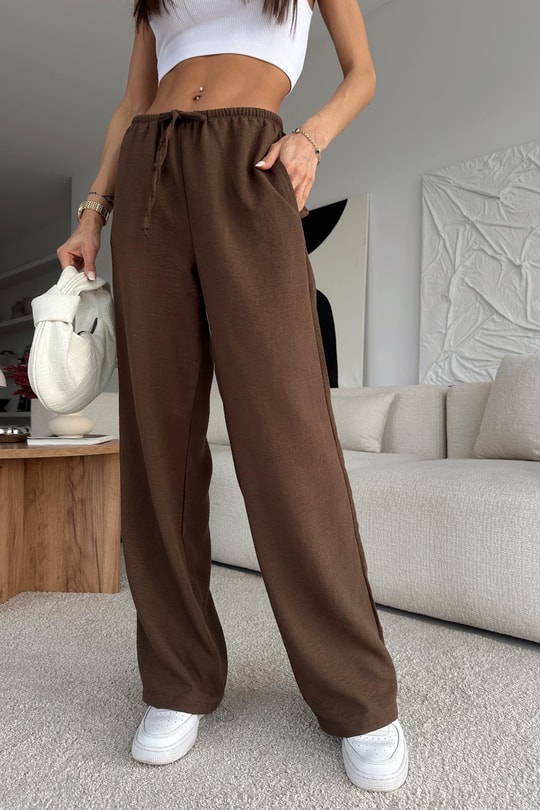 Bağcıklı Pantolon Kahve