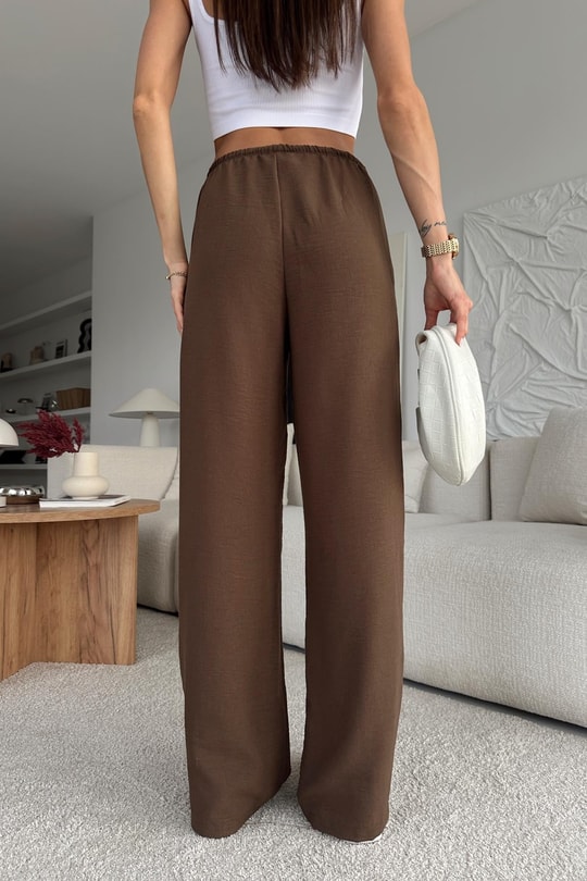 Bağcıklı Pantolon Kahve