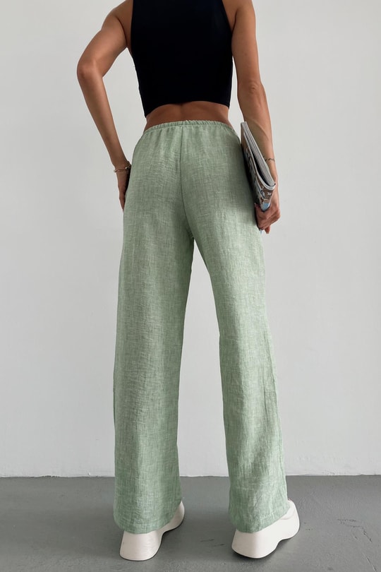 Bağcıklı Pantolon Yeşil