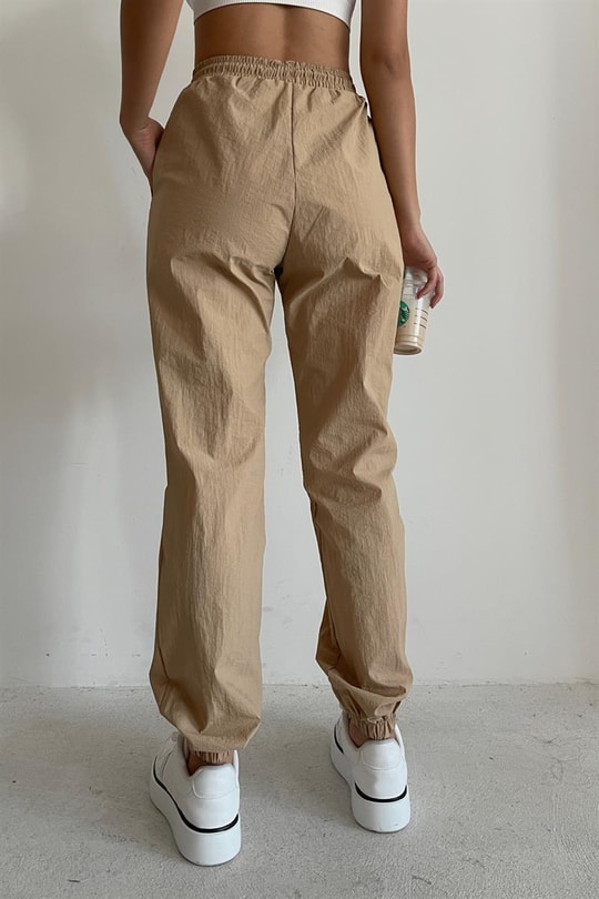 Cep Detay Jogger Pantolon Camel