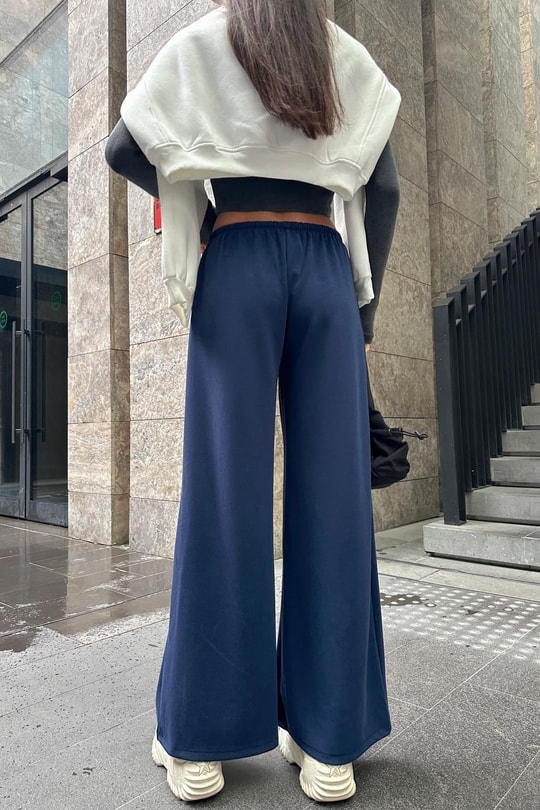 Düşük Bel Modal Pantolon Lacivert