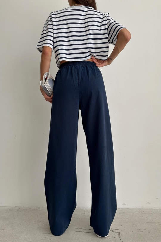 Gabardin Pantolon Lacivert