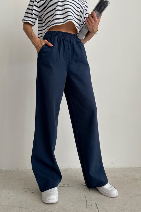 Gabardin Pantolon Lacivert