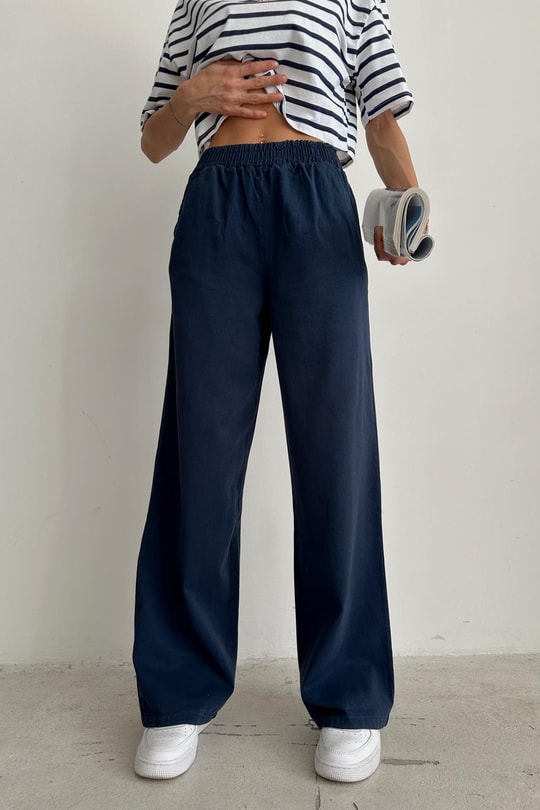 Gabardin Pantolon Lacivert