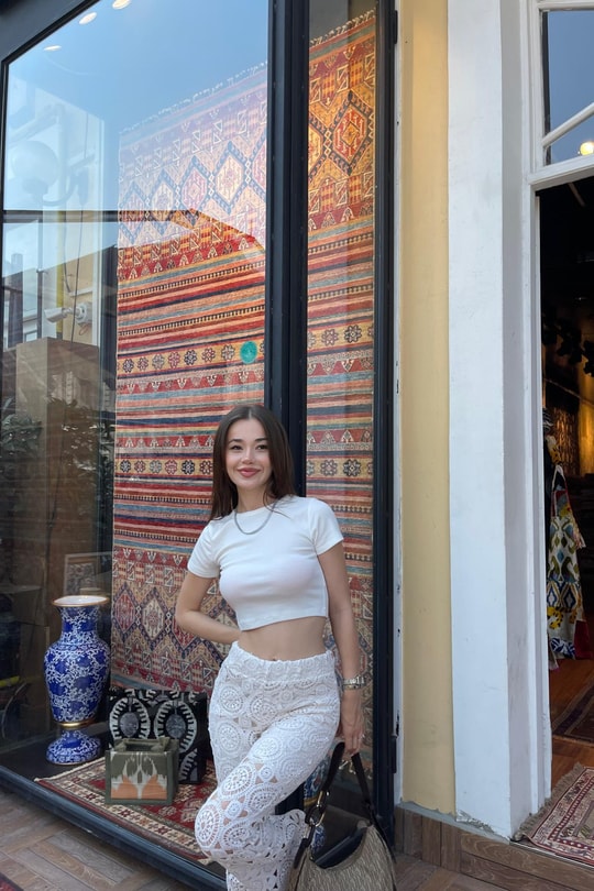 Güpürlü Tasarım Pantolon Bej