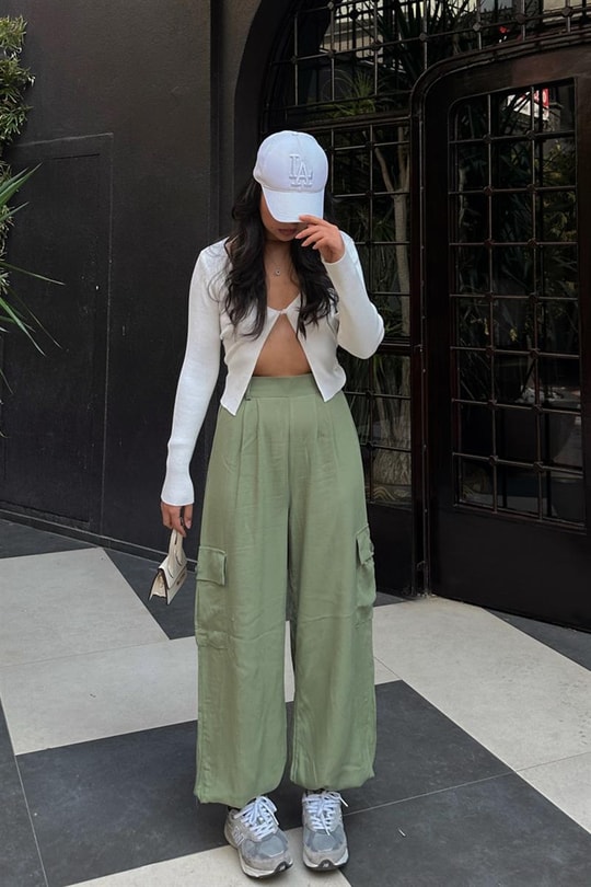 Jogger Elastik Bel Pantolon Haki