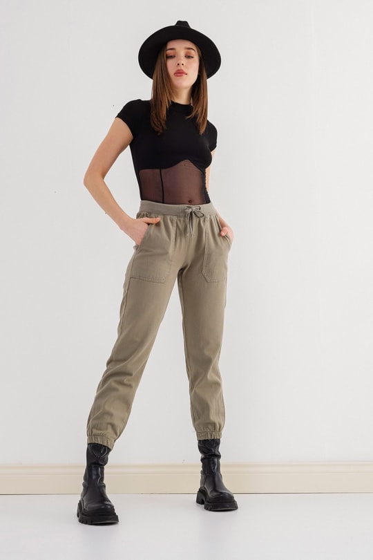 Jogger Kargo Pantolon Haki