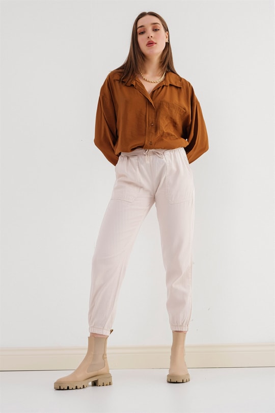 Jogger Kargo Pantolon Taş
