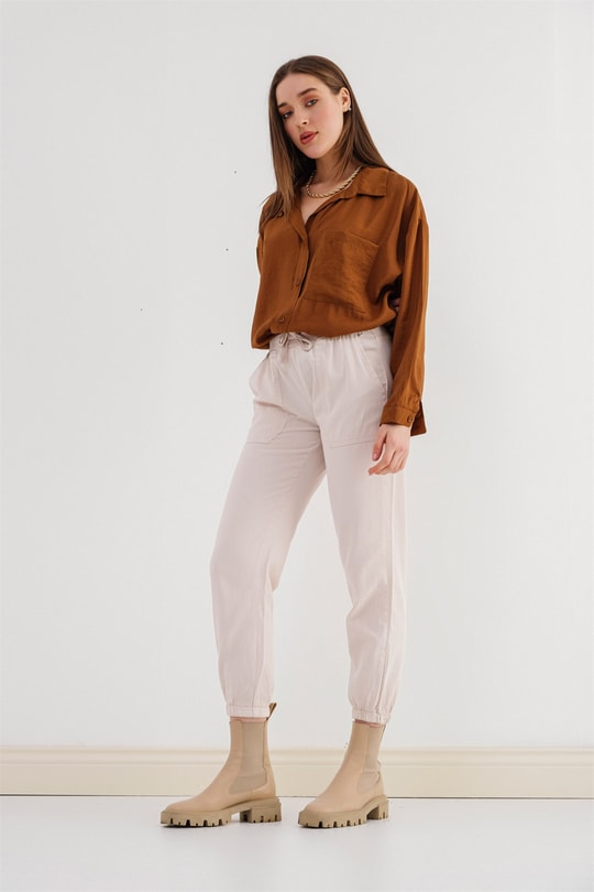 Jogger Kargo Pantolon Taş