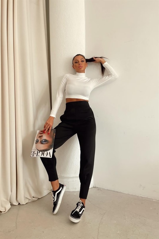 Jogger Pensli Pantolon Siyah