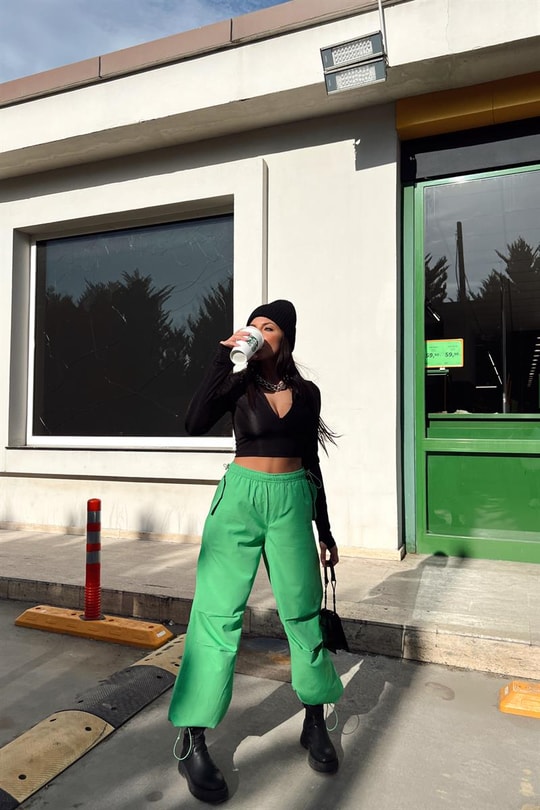 Jogger Trend Pantolon Açık Yeşil