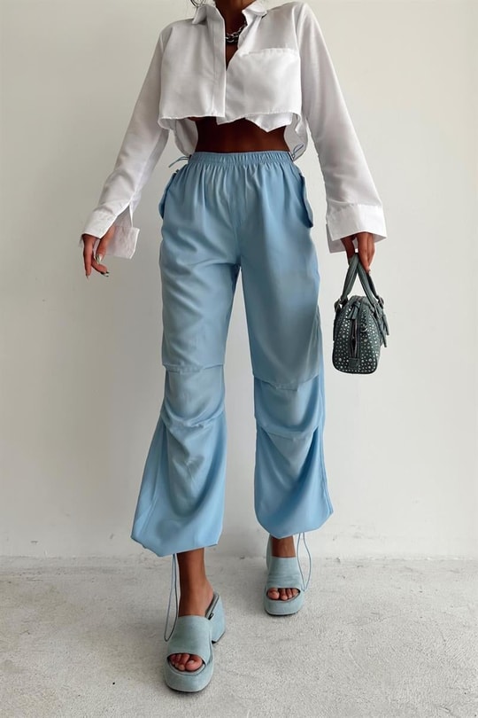 Jogger Trend Pantolon Bebe Mavi