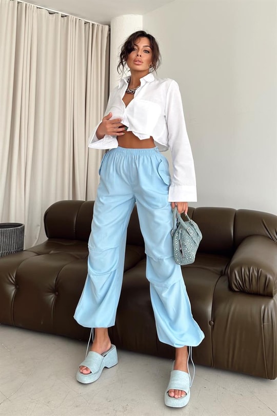 Jogger Trend Pantolon Bebe Mavi