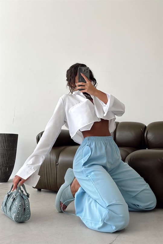 Jogger Trend Pantolon Bebe Mavi