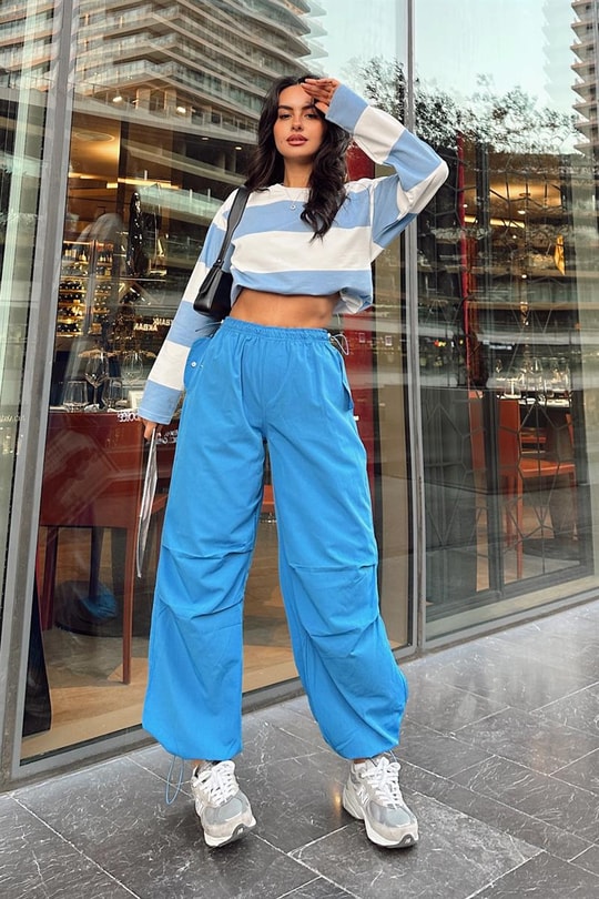 Jogger Trend Pantolon Mavi