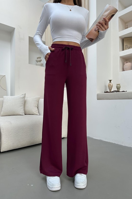 Orj Marka Modal Pantolon Bordo