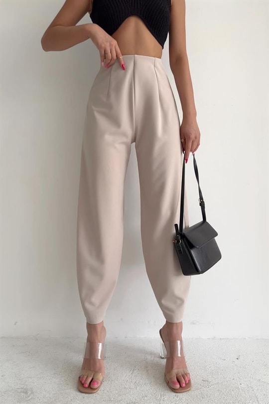 Pensli Carrot Fit Pantolon Taş