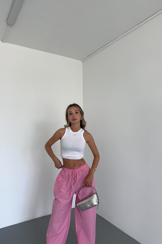 Relax Bağcıklı Pantolon Şeker Pembe
