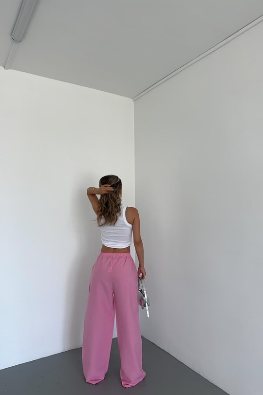 Relax Bağcıklı Pantolon Şeker Pembe