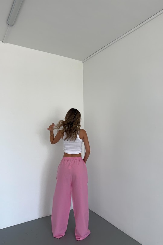 Relax Bağcıklı Pantolon Şeker Pembe