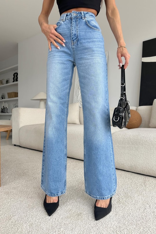 Street Wide Leg Jean Mavi