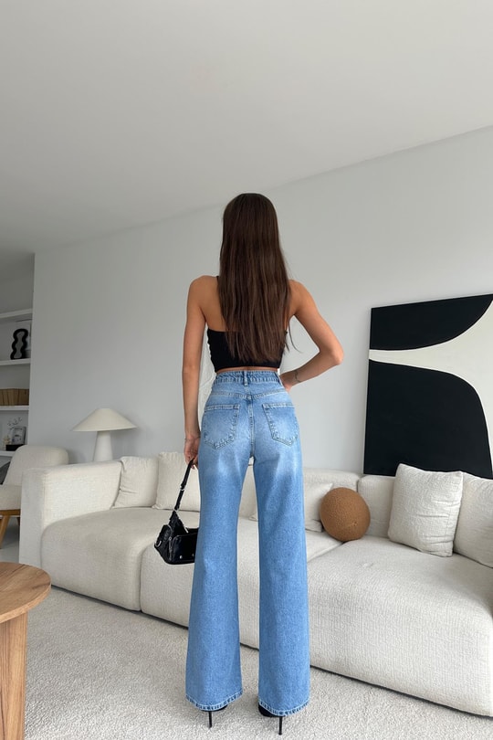 Street Wide Leg Jean Mavi