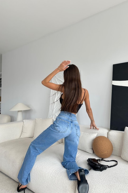 Street Wide Leg Jean Mavi