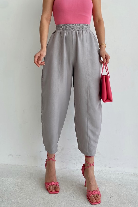Tensel Harem Pantolon Gri