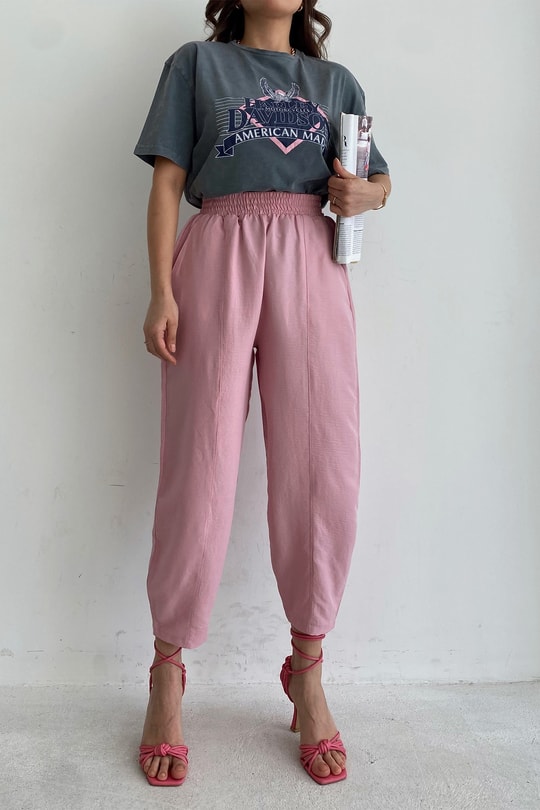 Tensel Harem Pantolon Pembe
