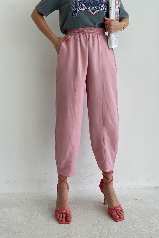 Tensel Harem Pantolon Pembe