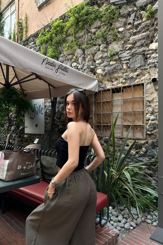 Tensel Şalvar Pantolon Haki
