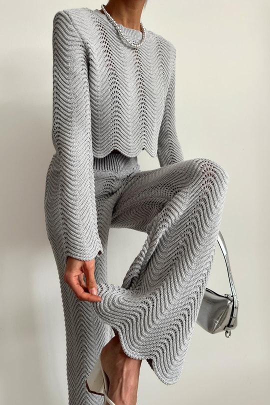 Wave Pantolon Gri