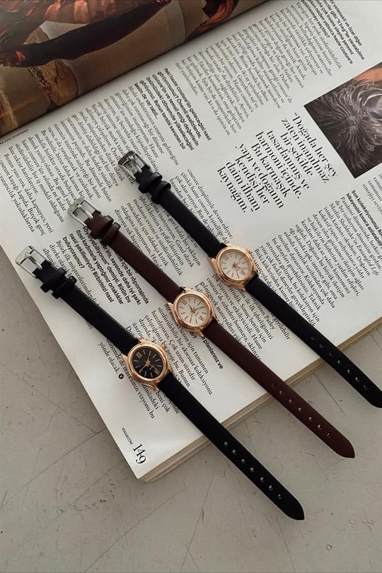 Alexandra Vintage Saat Siyah
