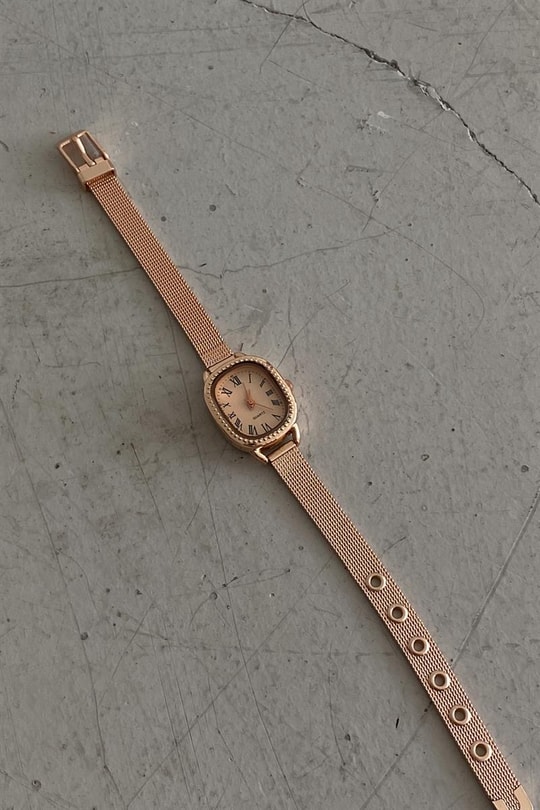 Hasır Kordon Vintage Kol Saati Bakır