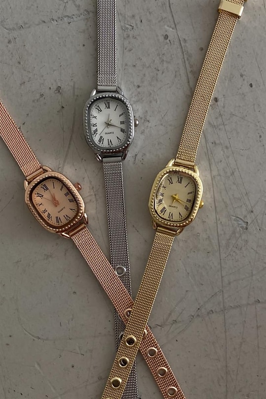 Hasır Kordon Vintage Kol Saati Bakır